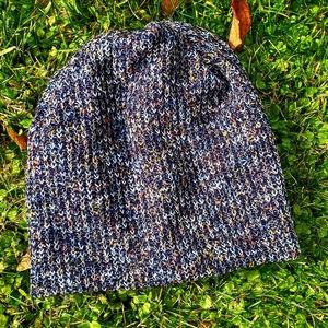 Blue Speckled Winter Beanie